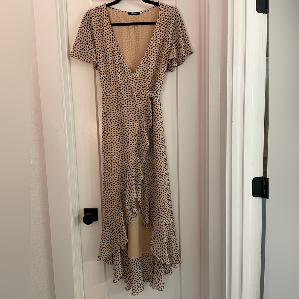 Animal Print Wrap Dress | S